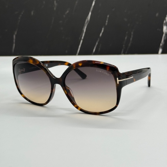 NEW TOM FORD TF919 55B WOMEN ROUND SUNGLASSES TOM FORD CHIARA-02 FT0919/S 55B - Picture 3 of 11